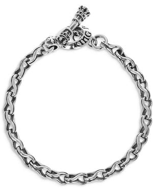 King Baby Studio Sterling Small Twisted Eight Link Bracelet - Metallic