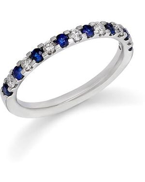 Bloomingdale's Fine Collection Gemstone & Diamond Classic Stack Band Ring - Blue