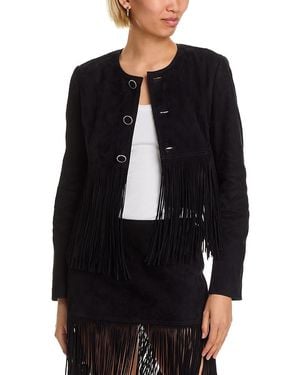FRAME The Saddle Leather Jacket - Black