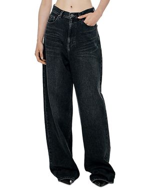 L'EMIUNE Lemiune 01 Loose Wide Leg Jeans - Black