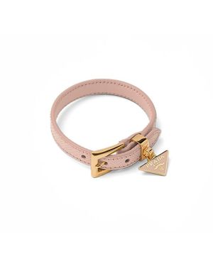Prada Saffiano Leather Bracelet - White