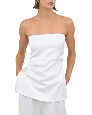NonChalant Label Veronica Strapless Top - White