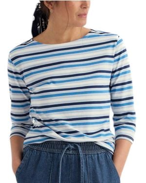 Seasalt Cornwall Sailor Quarter Sleeve Top - Blue