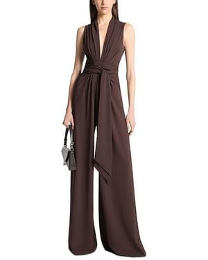 Michael Kors Kobi Halperin Tie Waist Palazzo Jumpsuit - Purple