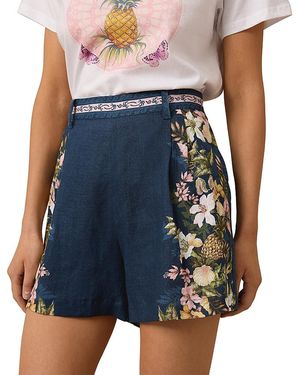 Monte and Lou Linen Shorts - Blue