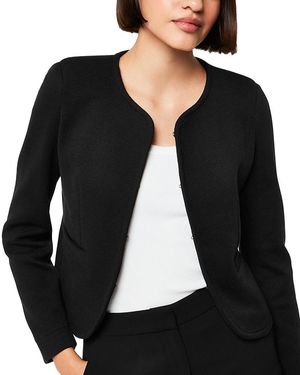 Whistles Collarless Jersey Jacket - Black