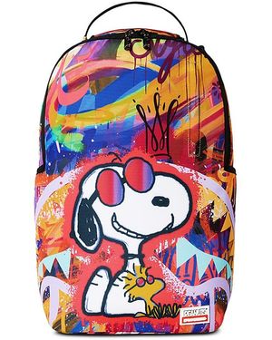 Sprayground Peanuts Snoopy Street Art Backpack - Red