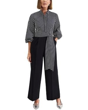 Phase Eight Bree Stripe Jumpsuit - Black