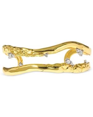 Alexis Crystal Thorned Open Cuff Bracelet - Metallic