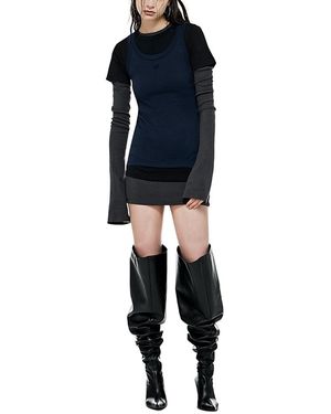 L'EMIUNE Lemiune 01 Layered Jersey Dress - Blue
