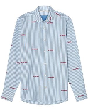 Robert Talbott Reynolds Novelty Bengal Twill Shirt - Blue
