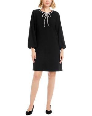 Karen Kane Rhinestone Bow Dress - Black