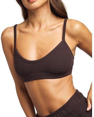 NEGATIVE Waffle Knit Lounge Bralette - Black