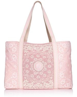 Aqua X Agua Bendita Large Embellished Tote - Pink