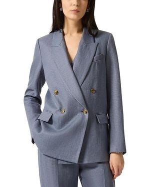 Argent Peak Lapel Blazer - Blue