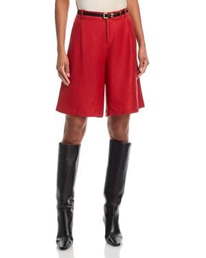 L'Agence Doretta Bermuda Shorts - Red