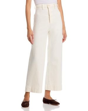 The Great The Seafair High Rise Ankle Flare Jeans - White