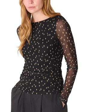 Whistles Mesh Top - Black