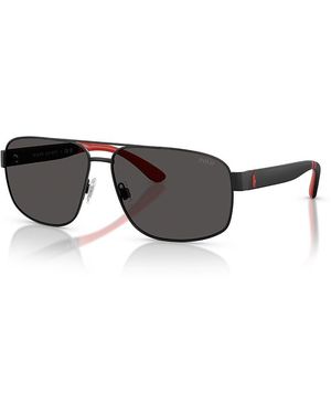 Polo Ralph Lauren Aviator Sunglasses, 62Mm - Gray