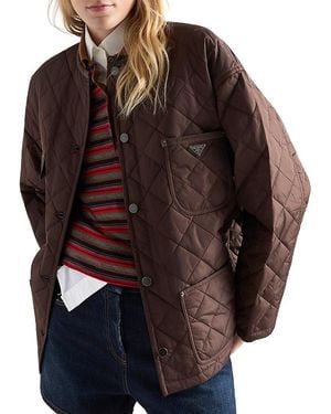 Prada Lightweight Quilted Re-Nylon Jacket - Brown