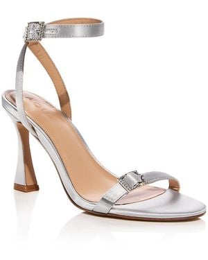 Aqua Dayton Satin High Heel Sandals - Metallic