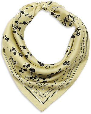 AllSaints Fleur De Lis Silk Bandana - Metallic