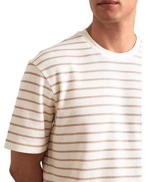 Reiss Woodhall Textured Stripe Tee - Natural