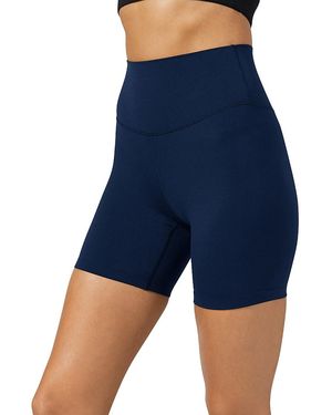 Splits59 Airweight High Waisted Bike Shorts - Blue