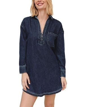Bella Dahl Denim Long Sleeve Shirt Dress - Blue