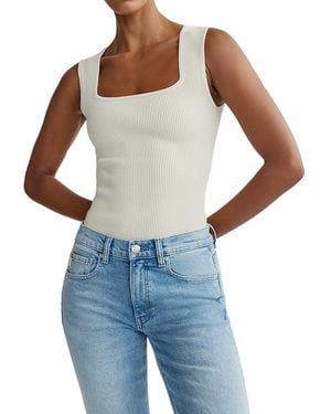 DL1961 Square Neck Instasculpt Rib Top - Blue