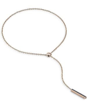 WALTERS FAITH 18K Rose Sapphire Grand Bar Lariat Necklace, 20 - Natural