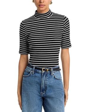 Rag & Bone The Knit Ribbed Turtleneck Tee - Black