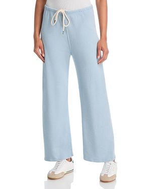 The Great The Lap Cropped Flare Sweatpants - Blue