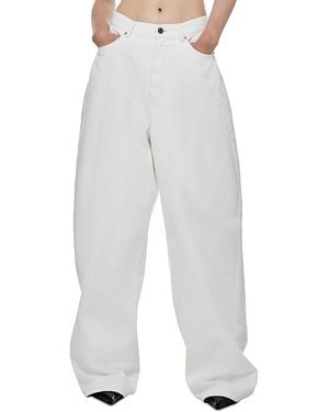 L'EMIUNE Lemiune 01 Loose Wide Leg Jeans - White
