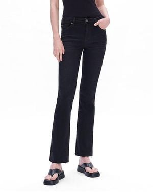 Bayeas Mid Rise Bootcut Denim Jeans Stretch Comfortable - Blue