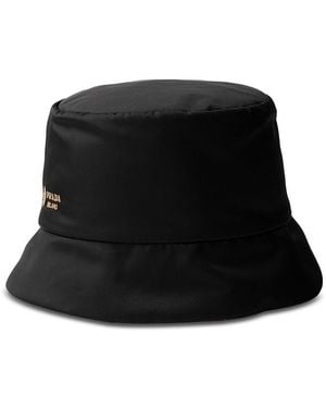 Prada Reversible Re-Nylon And Camel-Hair Bucket Hat - Black