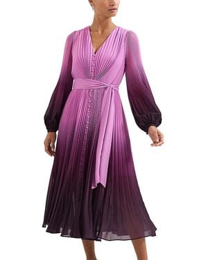 Phase Eight Mira Ombre Midi Dres - Purple