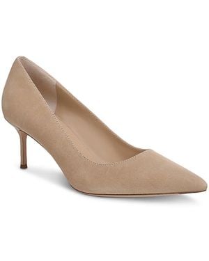 Veronica Beard Suede Rita Pointed Pumps - Natural