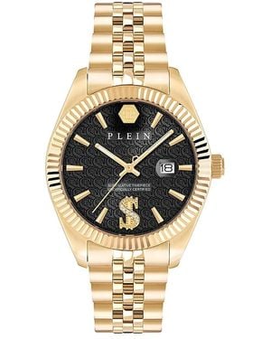 Philipp Plein Date Superlative Crystal Watch, 41Mm - Metallic