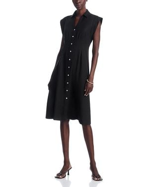 SINGLE THREAD Button Front Dress - Black