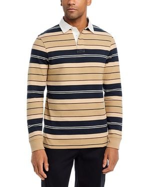 Barbour Tartan Stripe Cotton Rugby Shirt - Black