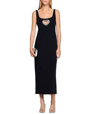 Sandro Sienna Embellished Maxi Dress - Black