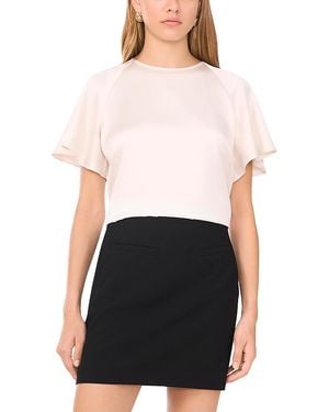 1.STATE Raglan Sleeve Crewneck Top - White