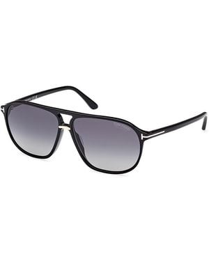 Tom Ford Navigator Sunglasses, 61Mm - Metallic