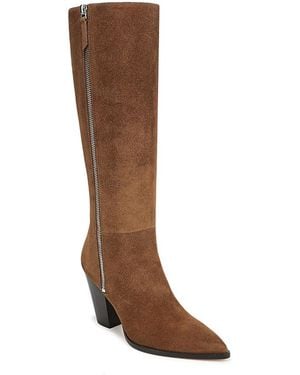 Veronica Beard Levanne Suede Knee High Boots - Brown