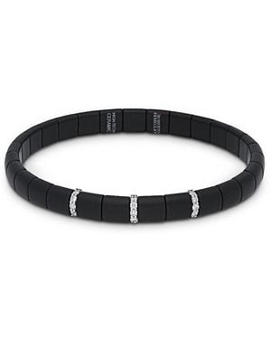 ’ROBERTO DEMEGLIO Matte Ceramic Diamond Bangle Bracelet, 0.22 Tcw - Black