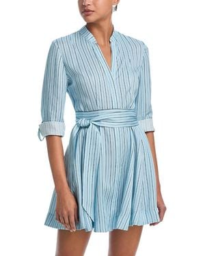 Alice + Olivia Lucy Roll Cuff Mini Dress - Blue