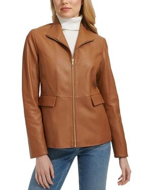 Cole Haan Leather Jacket - Brown