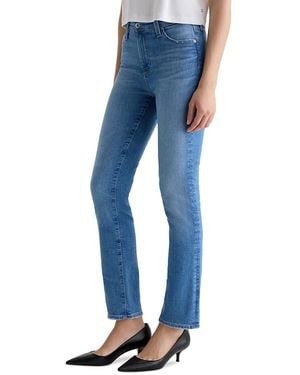 AG Jeans Mari High Rise Slim Straight Jeans - Blue