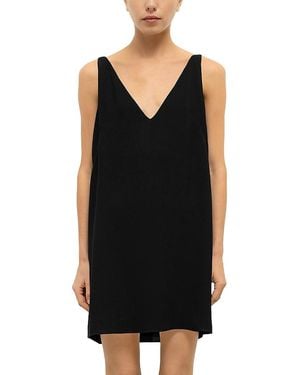 Leset Ari V Neck Mini Dress - Black